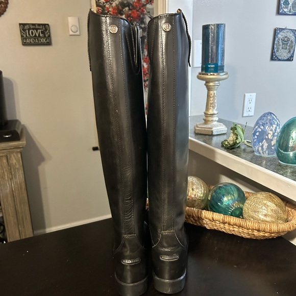 Ariat Black Leather Heritage Contour Field Tall Slim calf Riding Boot size 6.5 - Picture 4 of 13